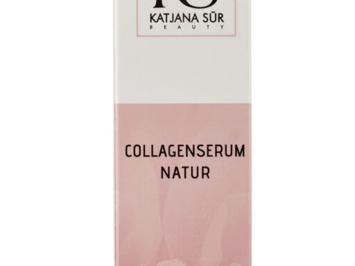 Natural collagen serum with packaging