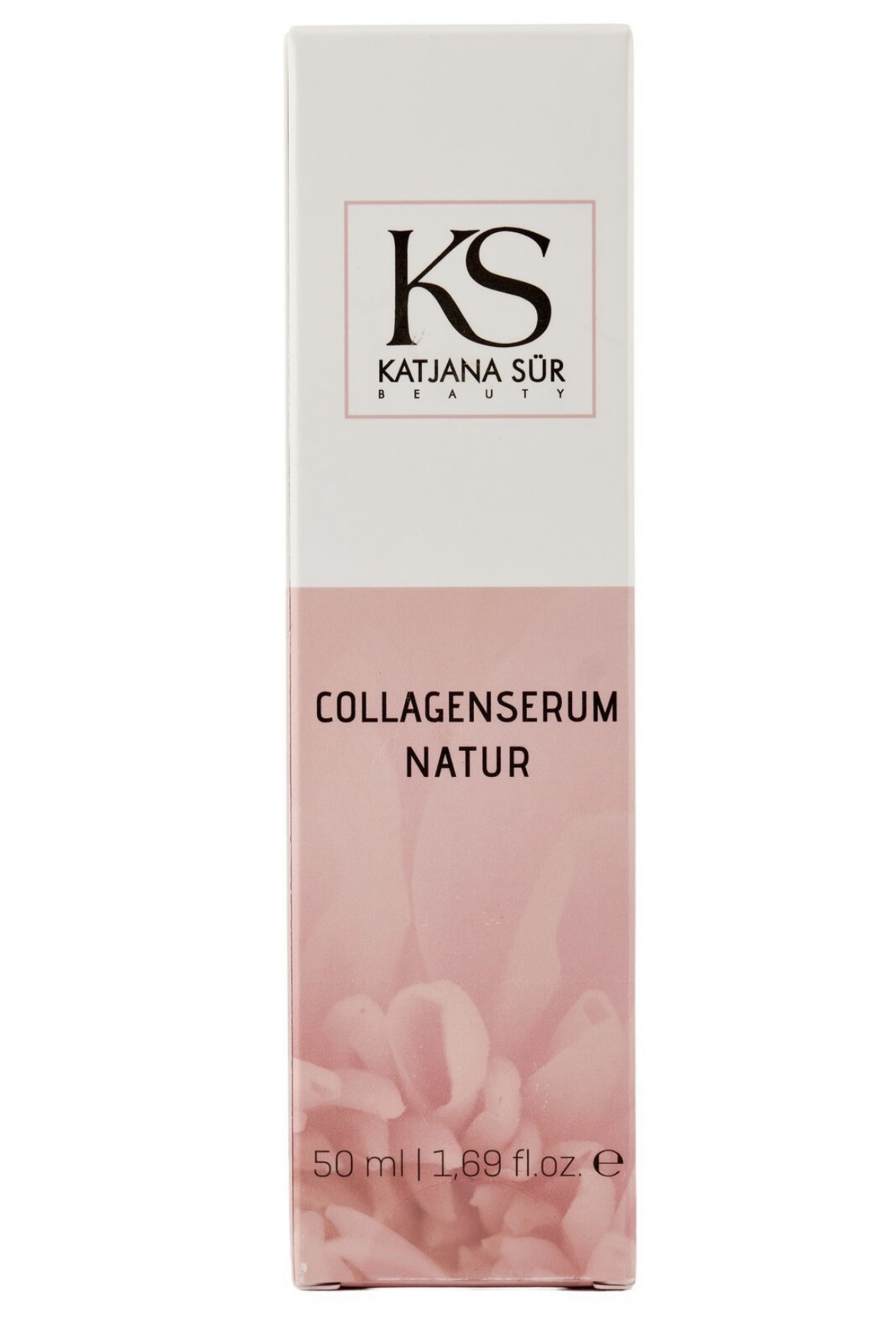 Natural collagen serum with packaging